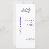 Stijlvolle Lavendel Bruiloft RSVP QR code (Achterkant)