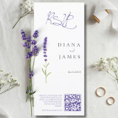Stijlvolle Lavendel Bruiloft RSVP QR code