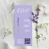 Stijlvolle Lavendel Bruiloft RSVP QR code