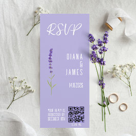 Stijlvolle Lavendel Bruiloft RSVP QR code