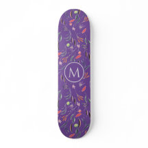 Stijlvolle lavendel Floral Waterverf MONOGRAM