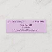 Stijlvolle lavendel mini visitekaartje (Voorkant)