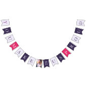 Stijlvolle Lavendel Roze Modern Photo Afstudeerder Vlaggetjes (Alle)