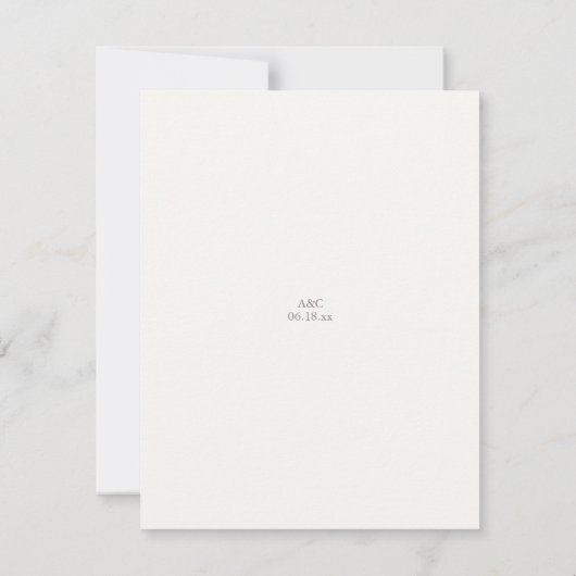 Stijlvolle lavendel waterverf bloemenboeket trouw save the date (Achterkant)