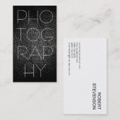 Stijlvolle Leather Grey Fotografie Visitekaartje (Voorkant / Achterkant)