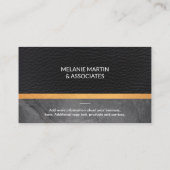 Stijlvolle lederen lederen goudvormig vormgegeven visitekaartje (Achterkant)