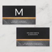 Stijlvolle lederen lederen goudvormig vormgegeven visitekaartje (Voorkant / Achterkant)