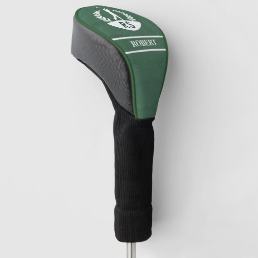 Stijlvolle lederen textuur gepersonaliseerde monog golfheadcover (Schuin)