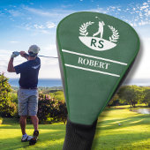 Stijlvolle lederen textuur gepersonaliseerde monog golfheadcover