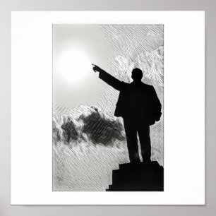 Stijlvolle Lenin Pointing the Way Poster