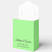Stijlvolle lente groen bedankdoosjes (Open)