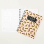 Stijlvolle Leopard Animal Pattern-naam | Blush Planner (Display)