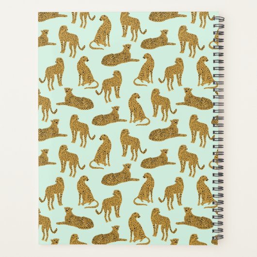 Stijlvolle Leopard Animal Pattern-naam | Mint Plan Planner (Achterkant)
