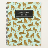 Stijlvolle Leopard Animal Pattern-naam | Mint Plan Planner (Voorkant)