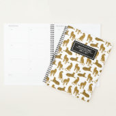 Stijlvolle Leopard Animal Pattern-naam | White Pla Planner (Display)
