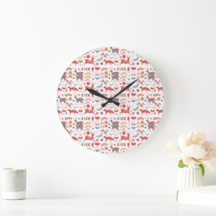 Stijlvolle Leopard Animal Pattern Name Grote Klok