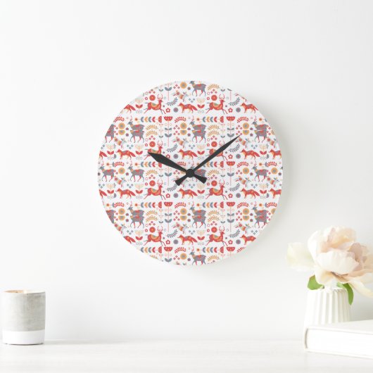 Stijlvolle Leopard Animal Pattern Name Grote Klok (Huis)
