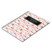 Stijlvolle Leopard Animal Pattern Name Notitieboek (Linkerzijde)