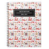 Stijlvolle Leopard Animal Pattern Name Notitieboek (Voorkant)