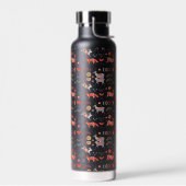 Stijlvolle Leopard Animal Pattern Name Waterfles (Links)