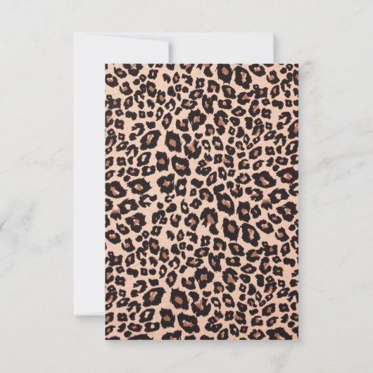 Stijlvolle Leopard Animal Print Trendy 59e verjaar Kaart (Achterkant)