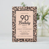 Stijlvolle Leopard Animal Print Trendy 90e verjaar Kaart (Staand voorkant)