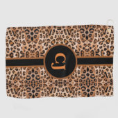 Stijlvolle Leopard Print gepersonaliseerd Golfhanddoek (Horizontaal)
