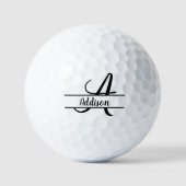 Stijlvolle letter een monogram met naam golfballen (Voorkant)