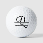 Stijlvolle letter R Monogram met naam Golfballen (Voorkant)