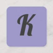 Stijlvolle lettertype Paarse achtergrond Vierkante Visitekaartje (Voorkant)