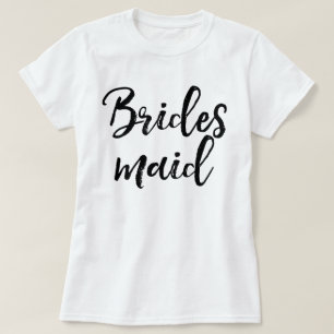 Stijlvolle Lettertypekwast Typografie Bruidsmeis T-shirt