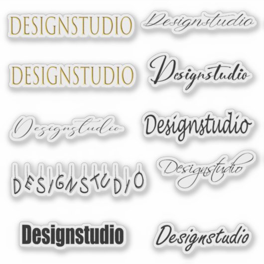 Stijlvolle lettertypenaam Sticker (Voorkant)