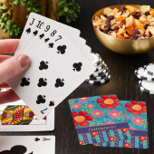 Stijlvolle Leuke Aangepaste Bloemen Patroon Naam I Pokerkaarten