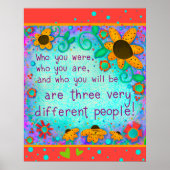 Stijlvolle Leuke Bloemen Daisy Inspirerend Quote Poster (Voorkant)