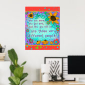 Stijlvolle Leuke Bloemen Daisy Inspirerend Quote Poster (Thuiskantoor)