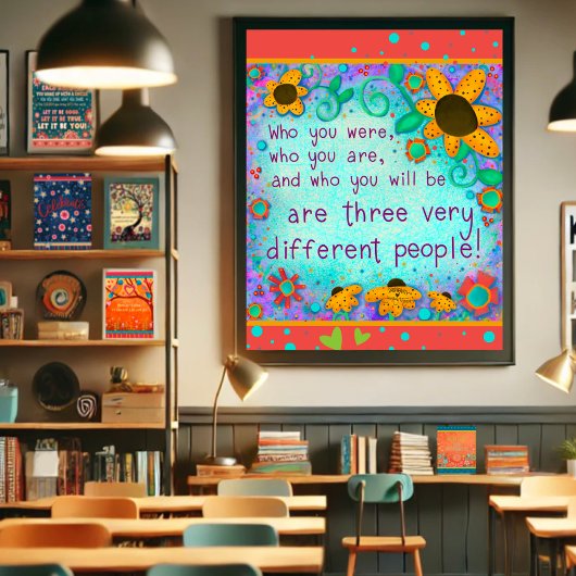 Stijlvolle Leuke Bloemen Daisy Inspirerend Quote Poster