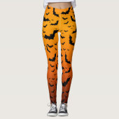 Stijlvolle, leuke en veelzijdige Spooky Bats Hallo Leggings (Voorkant)