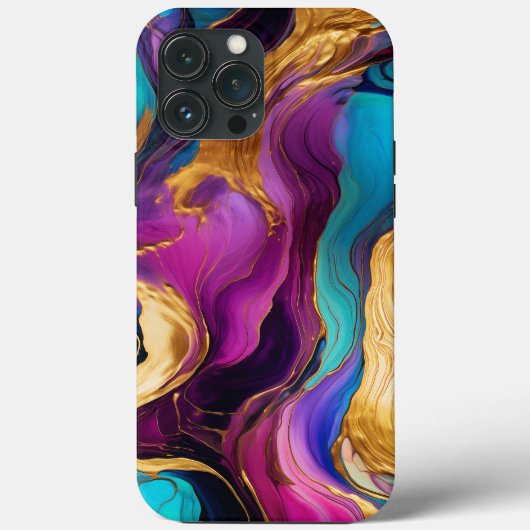 Stijlvolle levendige gekleurde vloeibare metalen n Case-Mate iPhone case (Achterkant)