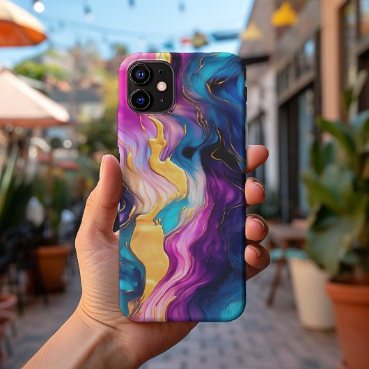 Stijlvolle levendige gekleurde vloeibare metalen n Case-Mate iPhone case