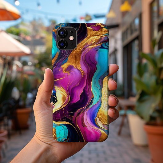 Stijlvolle levendige gekleurde vloeibare metalen n Case-Mate iPhone case