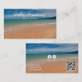 Stijlvolle levendige strand golven fotograaf visitekaartje (Voorkant / Achterkant)
