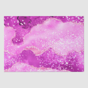 Stijlvolle licht magenta roze glans glitter agaat tissuepapier