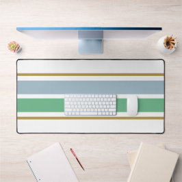 Stijlvolle lichte leisteen groene racestrepen op w bureaumat