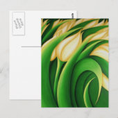 Stijlvolle lichtgele Tulpen Briefkaart (Voorkant / Achterkant)
