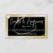 Stijlvolle Lichtgouden Lijsten Hart Handgemaakt op Visitekaartje (Achterkant)