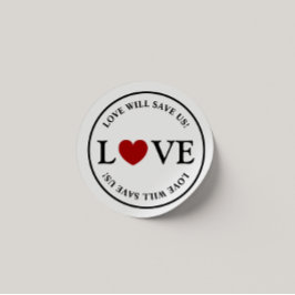Stijlvolle liefde bespaart ons de slogan klassieke ronde sticker