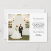 Stijlvolle Liefde en Bedankt Bruiloft (Achterkant)