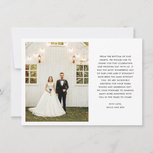 Stijlvolle Liefde en Bedankt Bruiloft (Achterkant)