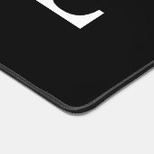 Stijlvolle liefde ontwerp witte tekst zwarte achte bureaumat (Hoek)