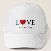 Stijlvolle liefde zal ons redden trucker pet (Voorkant)